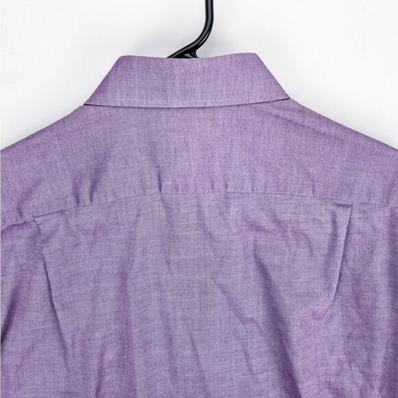 Tommy Hilfiger Dress Shirt Men's 15-15.5 34/35 Regular Fit Strech Purple - Picture 13 of 14